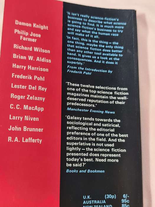 Book: The Ninth Galaxy reader  edited by Frederik Pohl Book