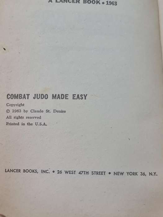 Book: Combat Judo Made Easy Book
