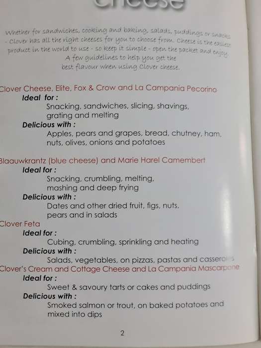 Book: Snacking, Cooking & Baking with Clover Cheese recipe book