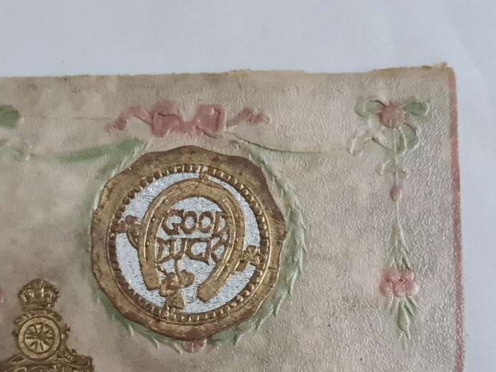 Vintage Good Luck envelope with card