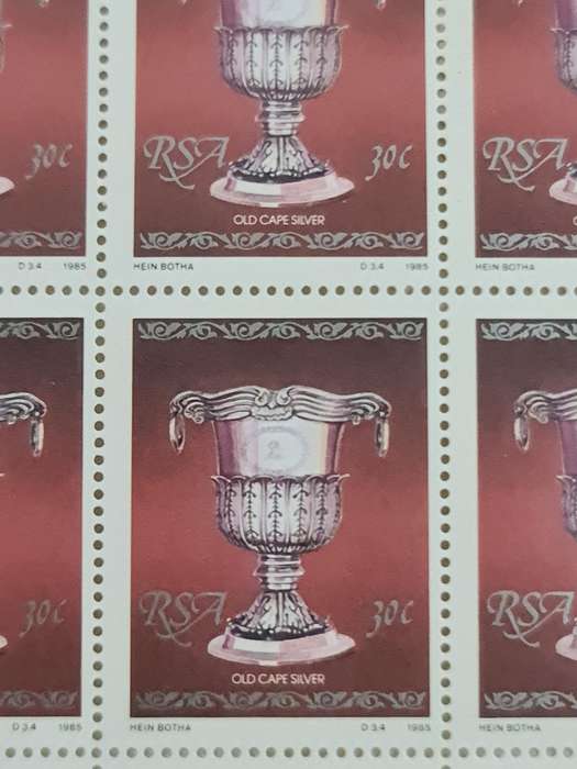 Old Cape Silver RSA 1985 30cent stamps