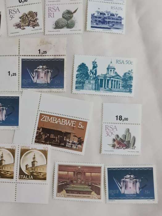 Mixed Stamps: RSA, Zimbabwe, Italia