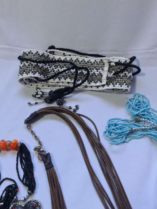 African beaded style necklace and belt