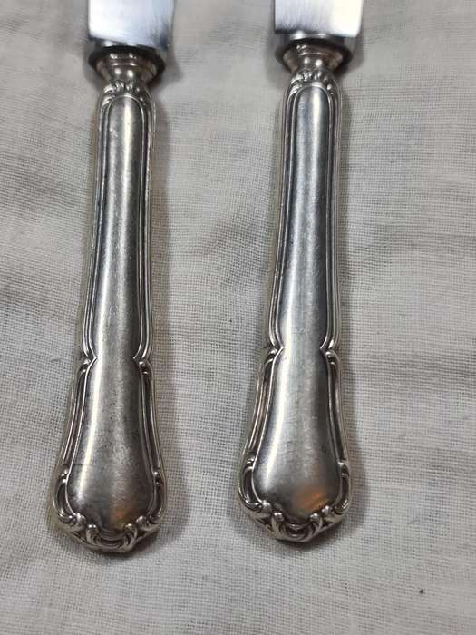 Two J.A. Henkles (WMF) knifes. Handles monogramed
