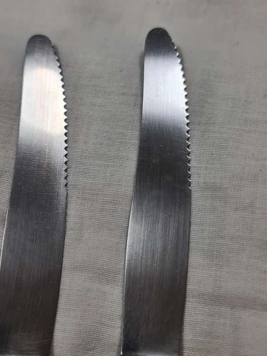 Two J.A. Henkles (WMF) knifes. Handles monogramed