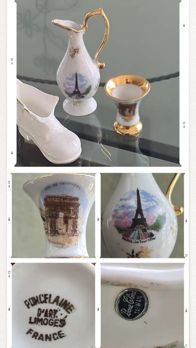Two Limoges Vases, Shoe Taiwan.