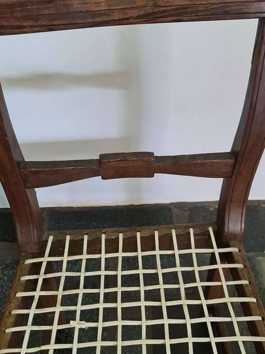 Early 19th Century riempies child feeding bow chair