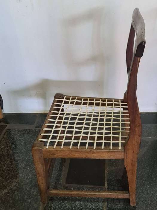 Early 19th Century riempies child feeding bow chair