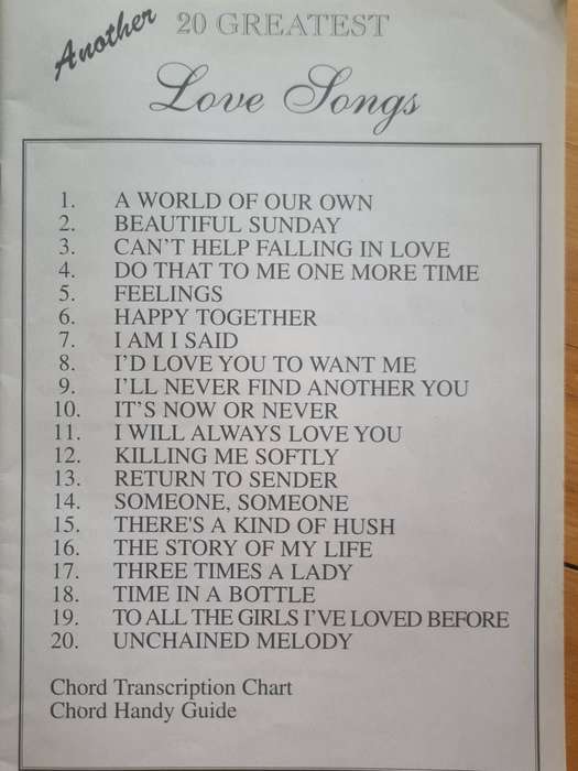 Book: Another 20 Greatest Love Songs