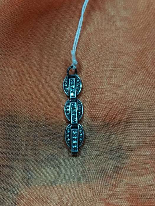 Silver tone marcasite pendant