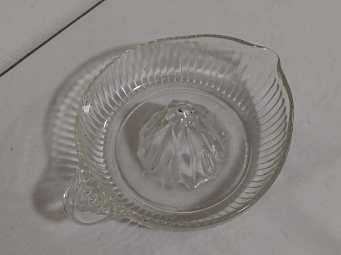 Vintage glass lemon juicer