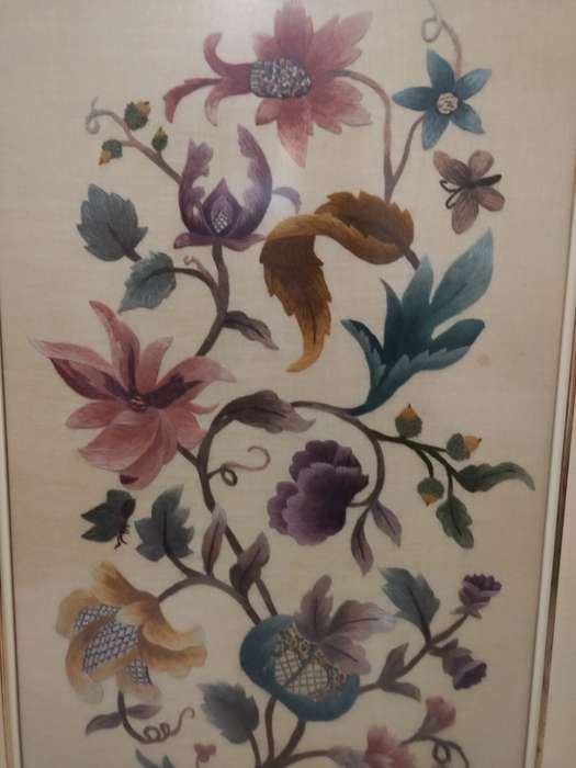 Vintage short and long stitch tapestry
