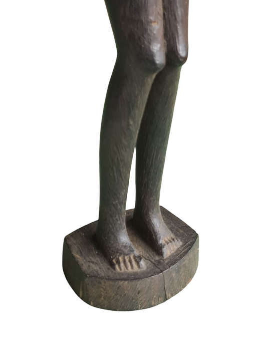 Vintage African Women Fertility Hand Crafted Wooden Art Sculpture Statue