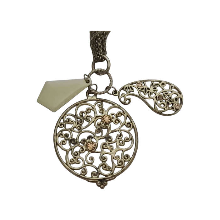 Vintage Gold tone filigree necklace