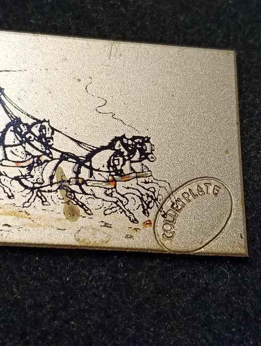 THREE MINIATURES ART WORKS ON GOLD PLATED