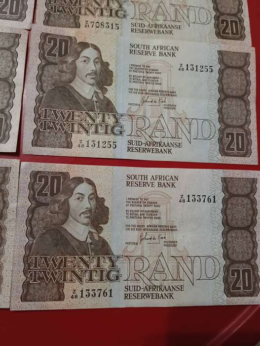 RARE SET R20 REPLACEMENT "Z"BANK NOTES.