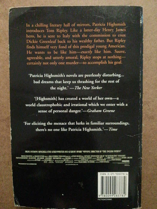 Patricia Highsmith - the talented Mr Ripley