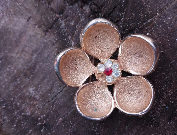 Vintage Brooch - Sphinx - flower