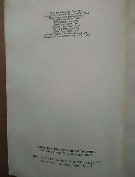Roberts Birds of South Africa 1958 edition