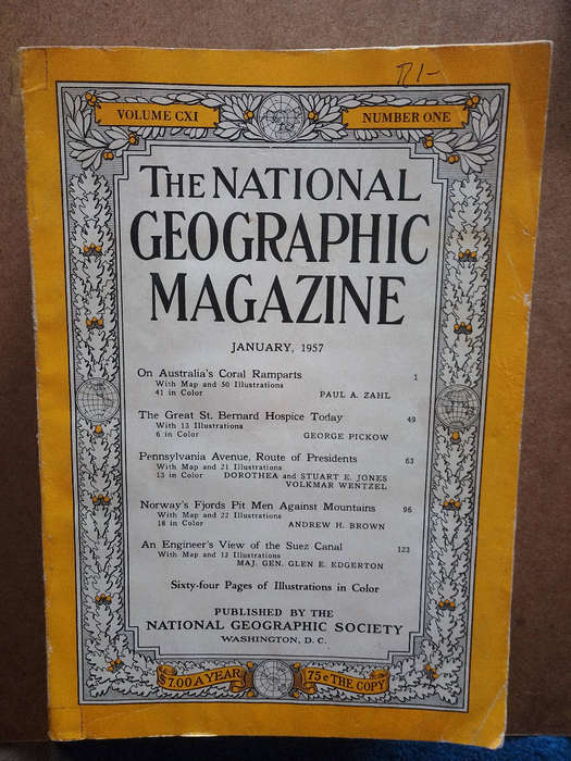 National Geographic Magazines 1957s