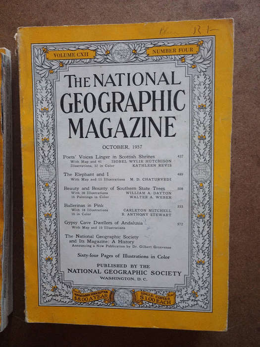 National Geographic Magazines 1957s
