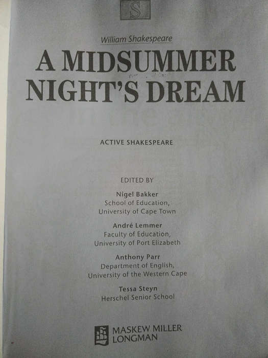 William Shakespeare - a Midsummer Night's Dream - active Shakespeare ( school edition )