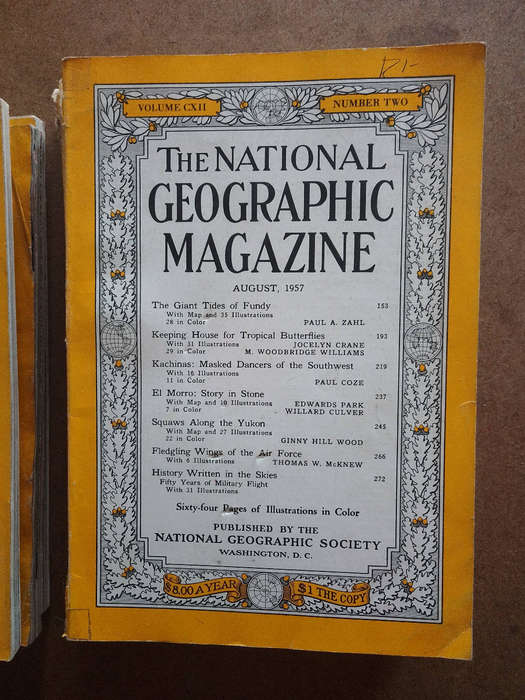 National Geographic Magazines 1957s