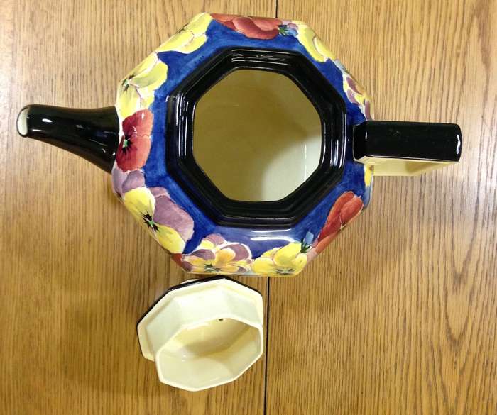 ROYAL DOULTON PANSIES TEAPOT & LID - D4049 - ENGLAND - 1917-30 - STUNNING!!!!