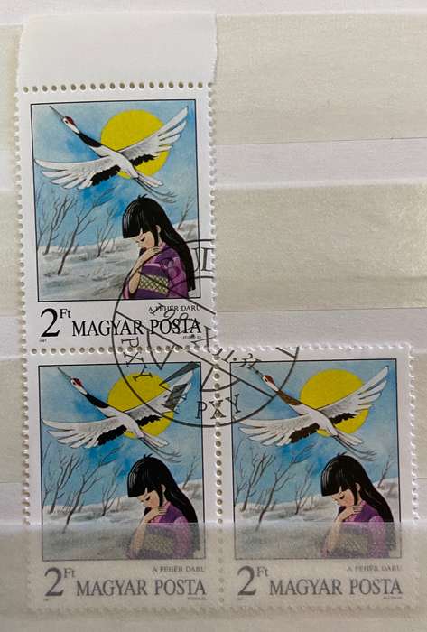BIRDS - SELECTION of Blocks, pairs, singles CTO - HUNGARY - DUCKS STORKS CRANES