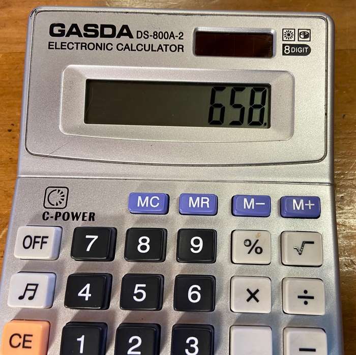 CALCULATOR ELECTRONIC GASDA DS-800A-2 - 8 DIGIT - Good working condition + NEW BATTERIES INCLUDED.