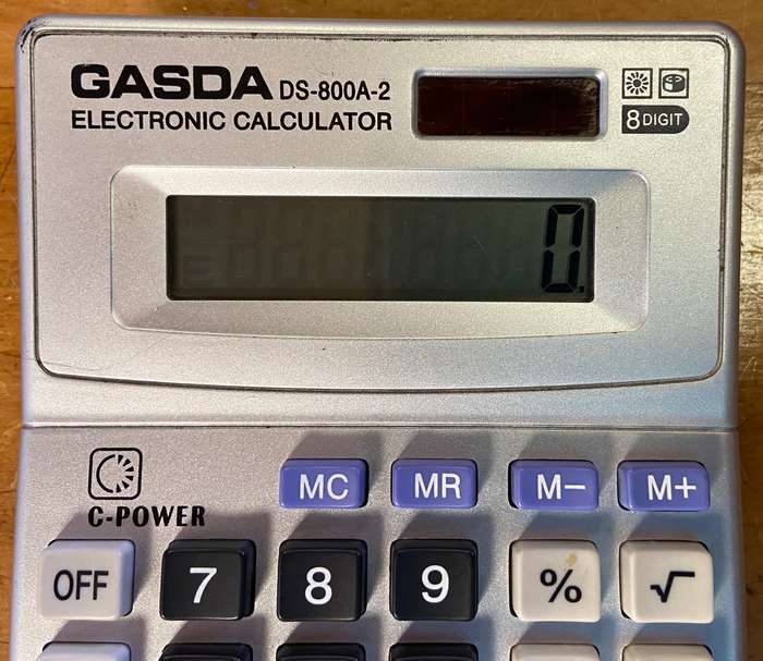 CALCULATOR ELECTRONIC GASDA DS-800A-2 - 8 DIGIT - Good working condition + NEW BATTERIES INCLUDED.