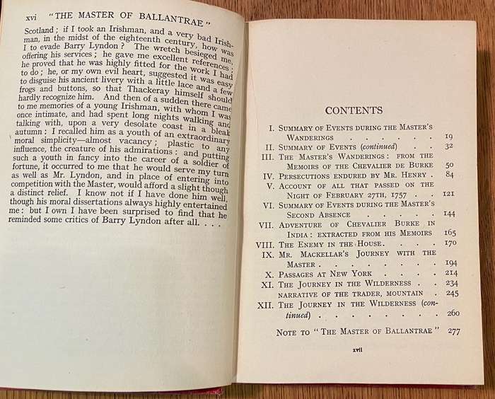 THE MASTER OF BALLANTRAE - A WINTER'S TALE by ROBERT LOUIS STEVENSON - T. NELSON & SONS