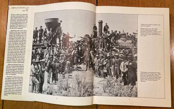 WORKS OF MAN - RONALD W. CLARK - 1985 1st AMERICAN EDITION - A HISTORY OF INVENTION & ENGINEERING.
