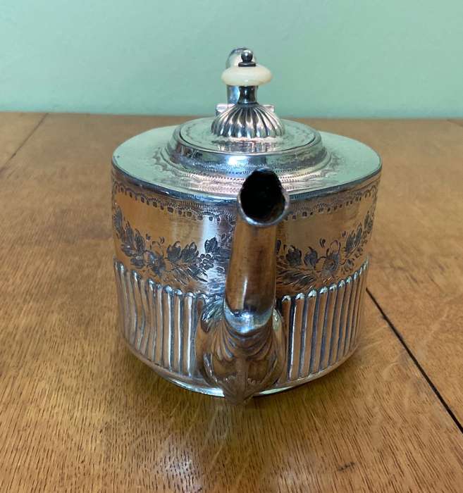 Silver Plated Victorian Teapot Large