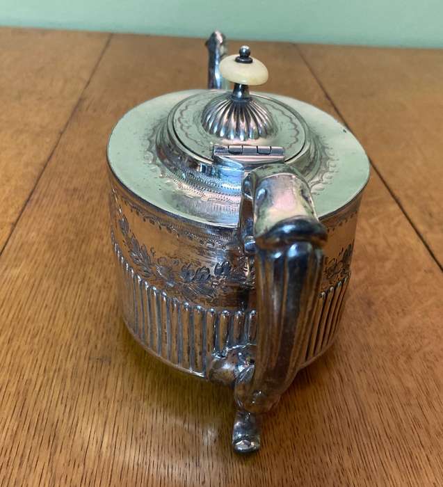 Silver Plated Victorian Teapot Large