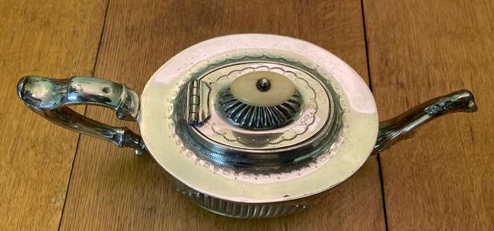 Silver Plated Victorian Teapot Large