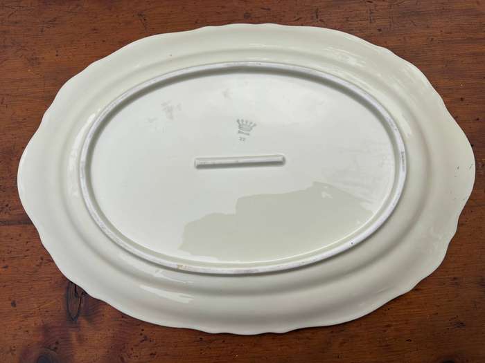 PLATTER OVAL with HANDLES MEDIUM BAVARIA  FLOWERS FLORAL Roses, tulips, morning glory