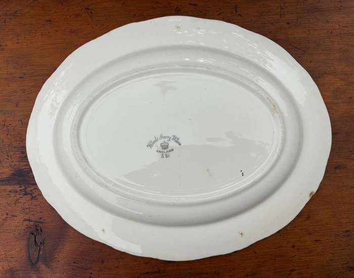 PLATTER OVAL SMALL Woods Ivory Ware  ENGLAND  Garland FLOWERS/ FLORAL BEAUTIFUL!!