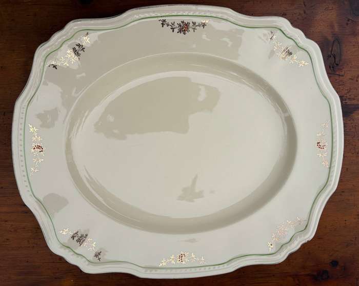 PLATTER  LARGE ALFRED MEAKIN MADE in ENGLAND FLOWERS FLORAL GILT SPRIGS