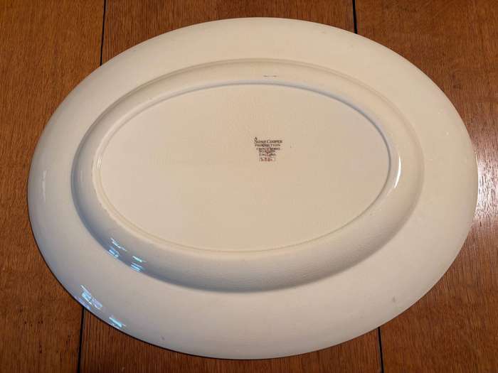 LARGE OVAL PLATTER  SUSIE COOPER PATTERN TIGER LILY CROWN WORKS BURSLEM ENGLAND!!! FLORAL ELEGANT!!