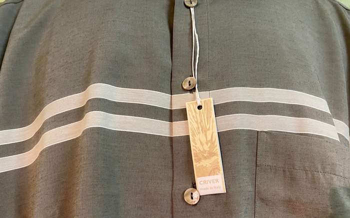 SHIRT - GREY GREEN - SMART CASUAL - FORMAL - LONG SLEEVE ITALIAN DESIGNER - ITALY CRIVER BRAND NEW!