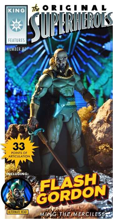 King Features The Original Superheroes Series Ming the Merciless Mint on Card