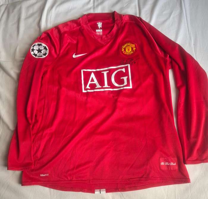 2008 Manchester United Cristiano Ronaldo Signed Champions League Champions Shirt