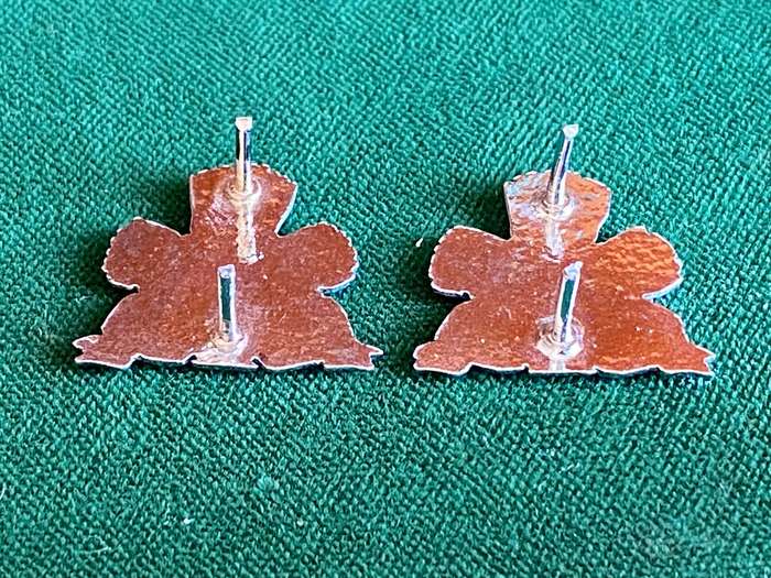 SPECIAL SERVICE BATTALION CHROME-MESS DRESS COLLAR BADGES-PINS INTACT