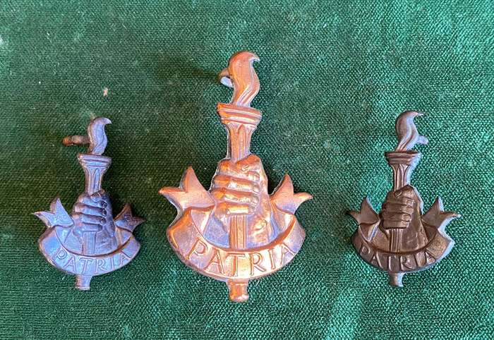 SA YOUTH TRAINING BRIGADE CAP AND COLLARS-WORN 1941-1946-LUGS INTACT