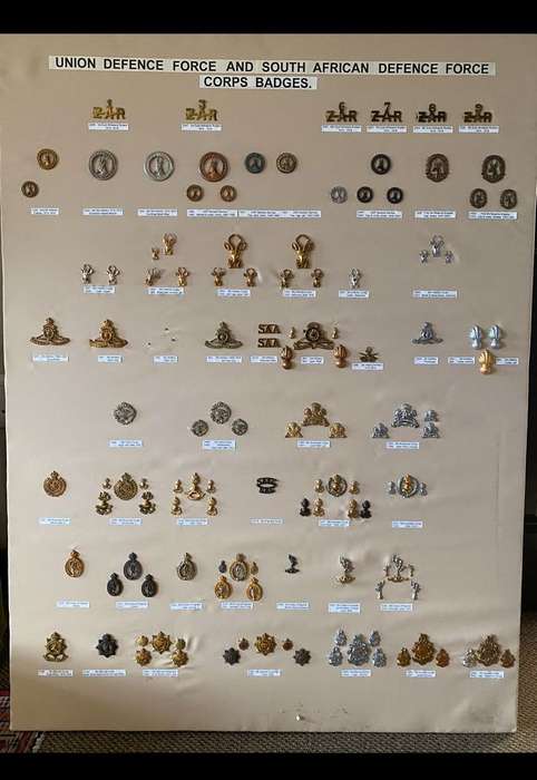 ADMIN SERVICES CORPS CHROME CAP, COLLARS AND MESS DRESS COLLARS-WORN 1976-1977-LUGS + PINS INTACT