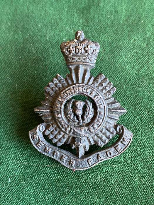 DUKE OF EDINBURGH'S OWN RIFLES OFFICER COLLAR BADGE-WORN 1922-1963-CASTING- 2 LUGS
