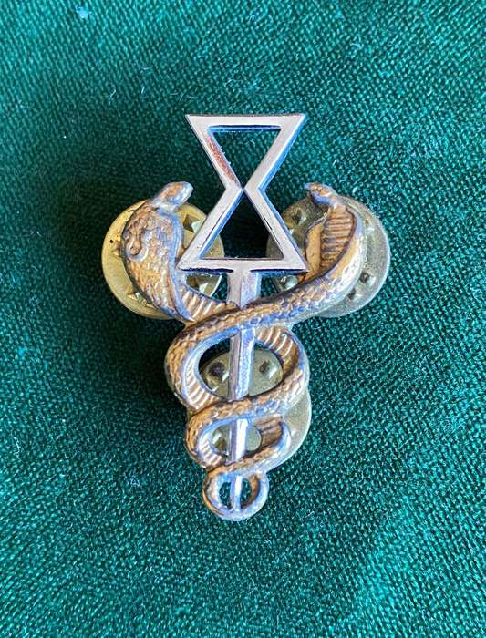 SA MEDICAL SERVICES,BI/METAL PARAMEDICS BREAST BADGE-APPROVED IN 1987- 3 PINS