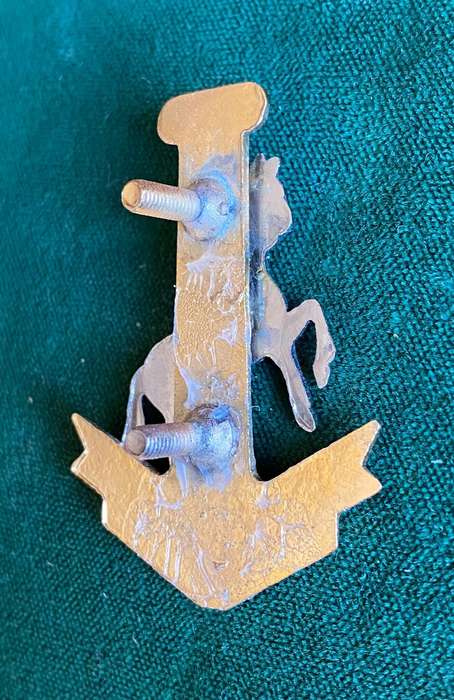 61 BASE WORKSHOP,BI/METAL CAP BADGE-APPROVED IN 1988- 2X SCREW LUGS