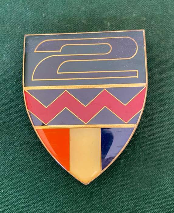 2 SA INFANTRY BATTALION FLASH- 2ND ISSUE-GOLD- 3 PINS